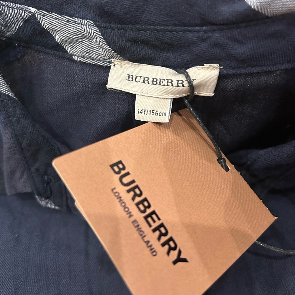 Authentic Burberry Dark Blue and White Garment - Picture 3 of 4